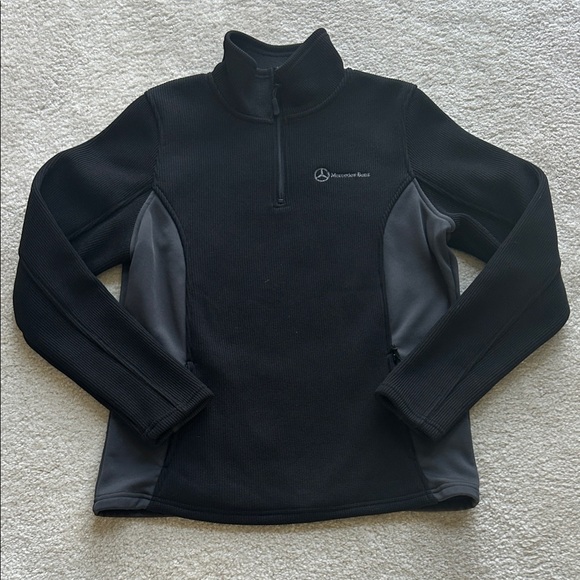 Mercedes Benz Colosseum Black and Gray Women's quarter-zip sweater - Picture 1 of 4